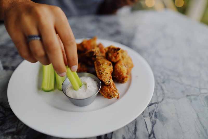 Coal fired chicken wings at Anthony's