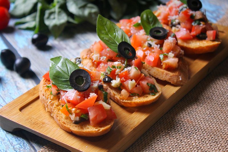 Fresh salads and antipasto for catering events