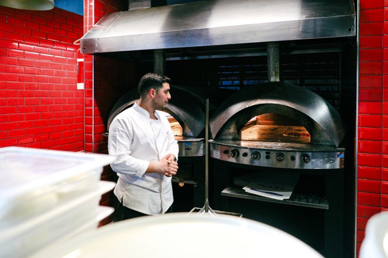 Anthony's coal fired pizza selection for catering